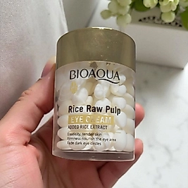 BİOAQUA RİCE RAW PULP EYE CREAM 60g(GÖZ KREMİ göz bölgesini besler koyu göz halkalarını sonlandırır)