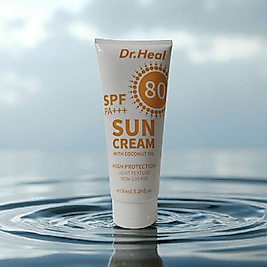DR.HEAL SUN CREAM SPF 80 FA+++ 150 ml 5,29 fl.oz(GÜNEŞ KREMİ  Hindistan Cevizi yağı yüksek koruma)