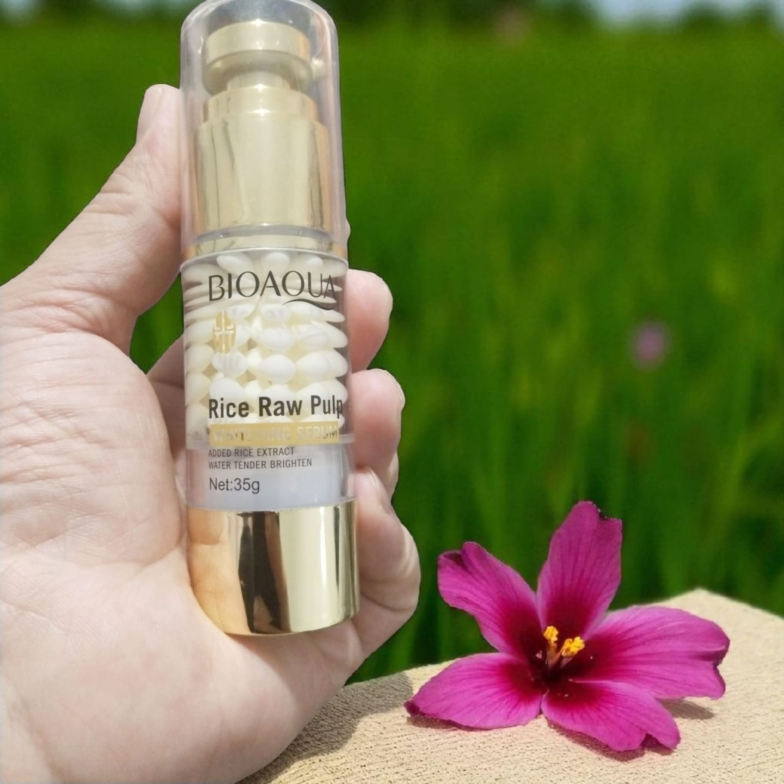 BIOAQUA RİCE RAW PULP WHITENING SERUM 35g(Beyazlatıcı krem cildi besler ve aydınlatır cilt bariyerini güçlendirir)