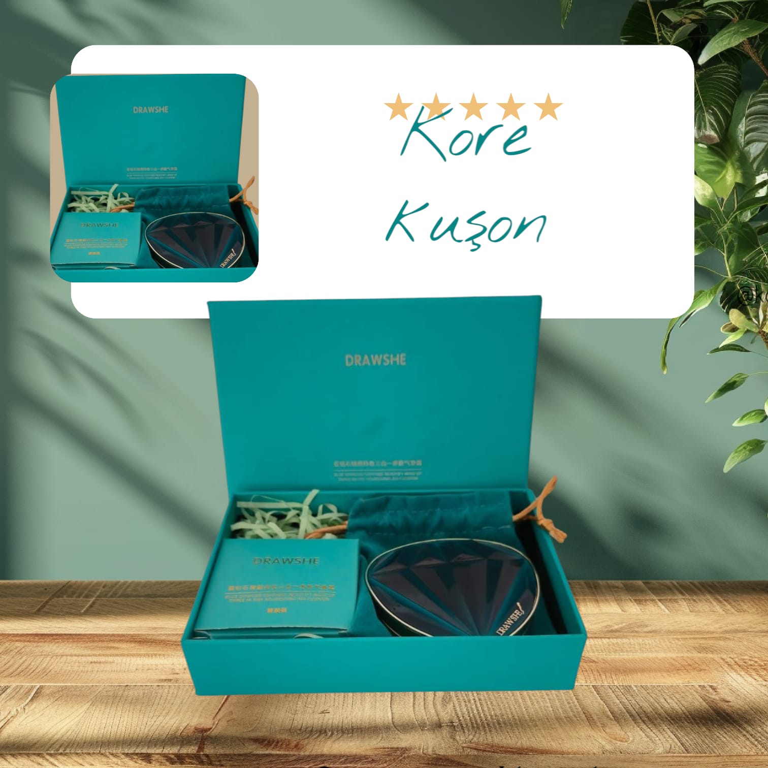 BLUE DIAMOND SAPPHIRE BEAUTIFY MAKE UP THREE IN ONE NOURISHING AIR CUSHION 13g 0.44 fl.oz x 2 (3'ü 1 Arada Cilt Besleyici Hava yastığı fondoten)