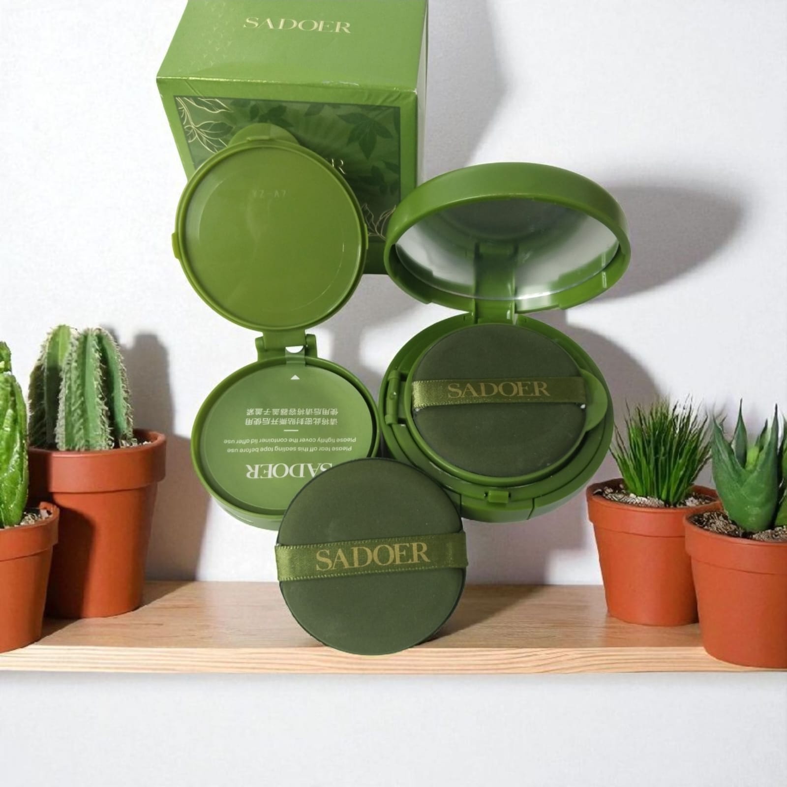 SADOER MATCHA HOLDING MAKEUP AIR CUSHION LIQUID FOUNDATION 12g+12g(Uzun süreli kapatıcı hava yastıklı fondöten)