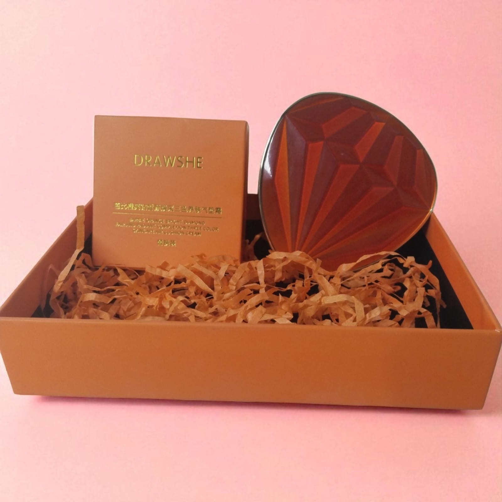 BARBIE ORANGE BRIGHT DIAMOND FAIR AND RADIANT COMPLEXION THREE COLOR SKINCARE AIR CUSHION 13g 0.44fl.oz x2(Turuncu  parlak elmas beyazlatıcı ve canlandırıcı 3'ün1 hava yastığı fondoten)